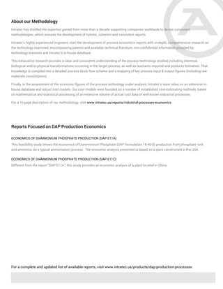 Economics of Diammonium Phosphate Production Processes | PDF