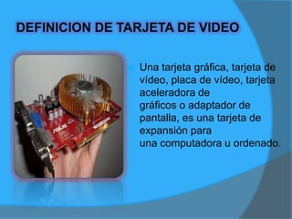 DEFINICION DE TARJETA DE EXPANSION DWE PUERTOS Es una tarjeta para expansión de capacidades que tiene la función de ampliar la cantidad de puertos disponibles en una computadora. Tarjeta PCI-USB: 