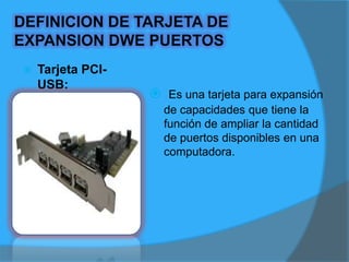 DEFINICION DE TARJETA DE DIAGNOSTICOTambién llamada tarjeta "Post", es una tarjeta para expansión de capacidades que se utiliza para localizar fallas en los equipos de cómputo.