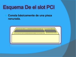Bus y bus de datos de el slot PCIEl bus es un conjunto de líneas eléctricas que el dispositivo integra para comunicarse con el resto de los componentes de la computadora.