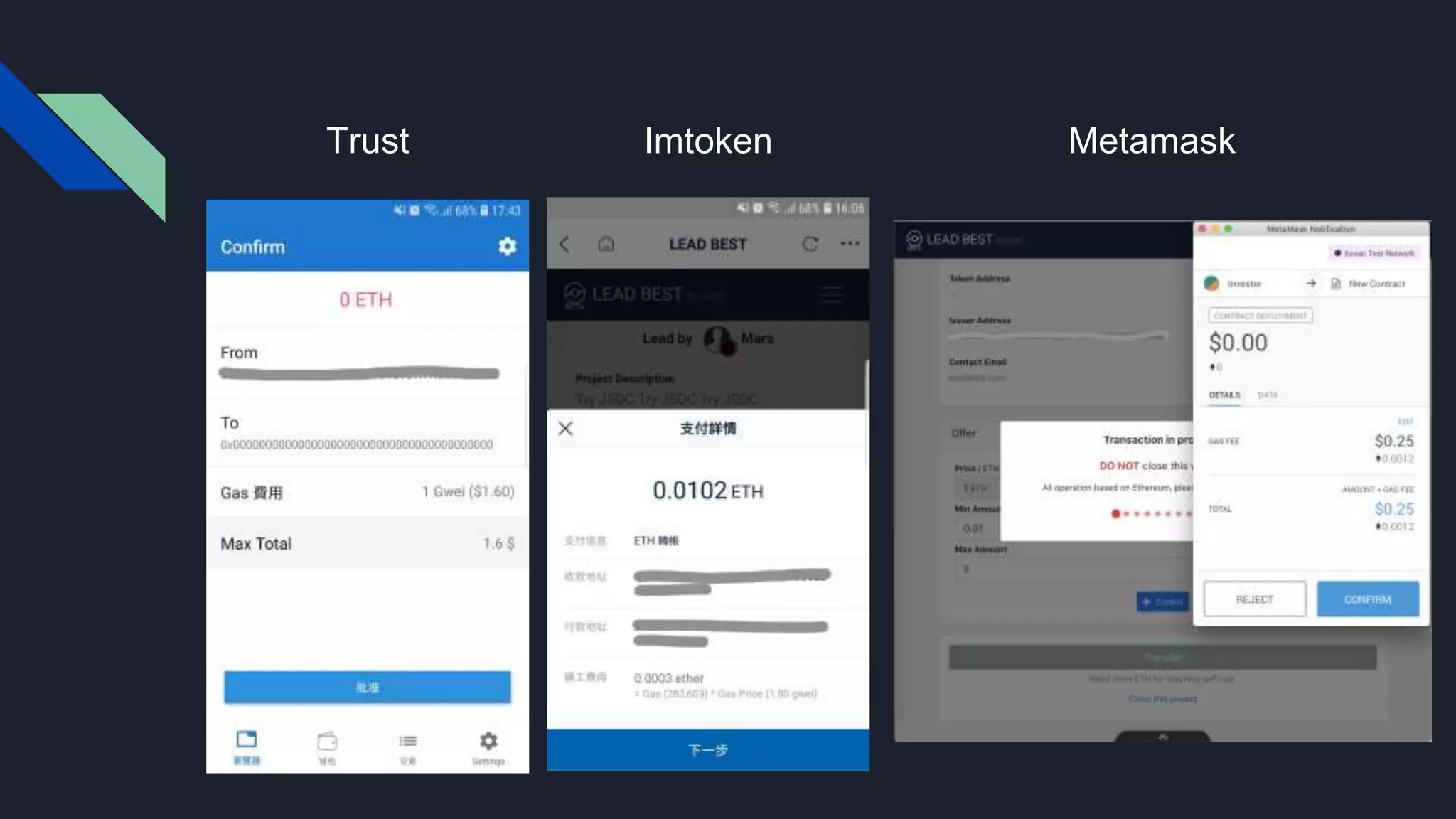 Trust Imtoken Metamask
 