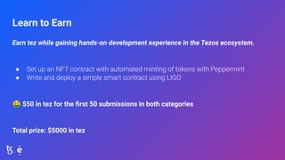 Small but great
Build a simple dApp on the Tezos technology stack with a clear goal.
On this track, no project is too smal...