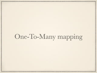 One-To-Many mapping
 
