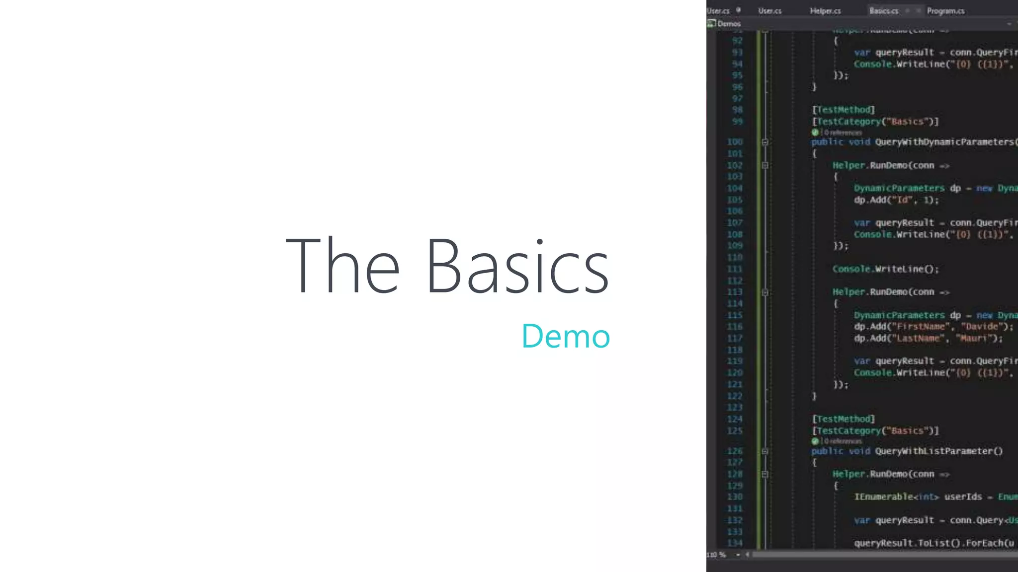 The Basics
Demo
 