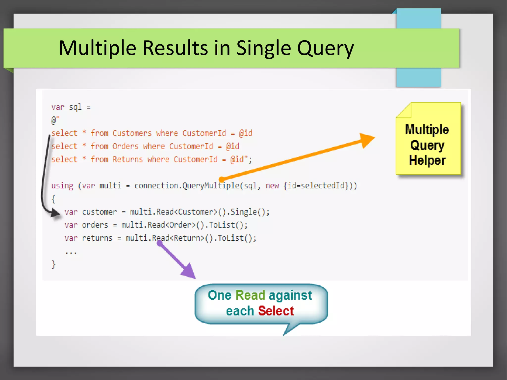 Multiple Results in Single Query
 