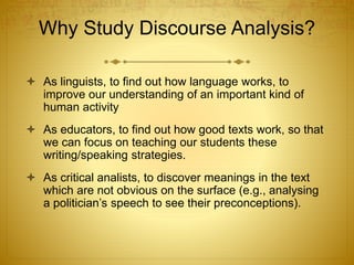 Discourse Analysis ppt | PPTX