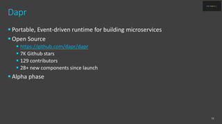Dapr: distributed application runtime | PPTX