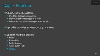 Dapr: distributed application runtime | PPTX