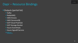 Dapr: distributed application runtime | PPTX