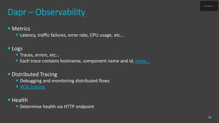 Dapr: distributed application runtime | PPTX