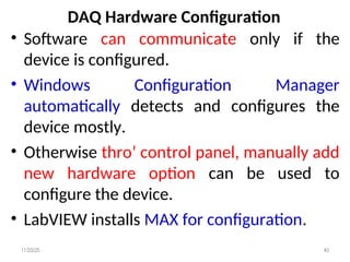 Labview Daq Configuration LabVIEW DAQ and Analysis Tools-Virtual Instrumentation | PPT
