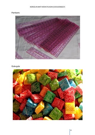 NORAZLIN BINTI MOHD RUSDIN (D20102046027) 
8 
Pembaris 
Gula-gula 
 