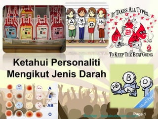 personaliti mengikut jenis darah