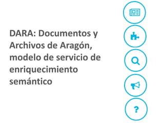 DARA: Documentos y
Archivos de Aragón,
modelo de servicio de
enriquecimiento
semántico
 