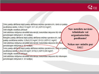 Nav noteikts neviens
   tehniskais vai
  organizatorisks
     pasākums!

Nekas nav minēts par
       IAL!
 