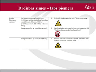 Drošības zīmes – labs piemērs
 