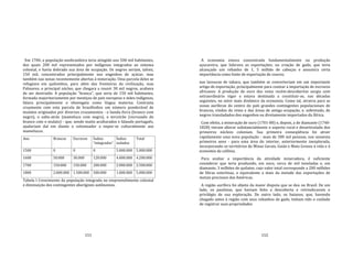 151
Em 1700, a população neobrasileira teria atingido uns 500 mil habitantes,
dos quais 200 mil representados por indígenas integrados ao sistema
colonial, e havia dobrado sua área de ocupação. Os negros seriam, talvez,
150 mil, concentrados principalmente nos engenhos de açúcar, mas
também nas zonas recentemente abertas à mineração. Uma parcela deles se
refugiava em quilombos, para além das fronteiras da civilização, mas
Palmares, o principal núcleo, que chegara a reunir 30 mil negros, acabava
de ser destruído. A população "branca", que seria de 150 mil habitantes,
formada majoritariamente por mestiços de pais europeus e mães indígenas,
falava principalmente o nheengatu como língua materna. Contrasta
cruamente com esta parcela de brasilíndios um número ponderável de
mulatos originados por diversos cruzamentos ‐ o banda forra (branco com
negro), o salta‐atrás (mameluco com negro), o terceirão (recruzado do
branco com o mulato) ‐ que, sendo muito aculturados e falando português,
ajudariam daí em diante o colonizador a impor‐se culturalmente aos
mamelucos.
Ano Brancos Escravos Índios
“integrados”
Índios
isolados
Total
1500 0 0 0 5.000.000 5.000.000
1600 50.000 30.000 120.000 4.000.000 4.200.000
1700 150.000 150.000 200.000 2.000.000 2.500.000
1800 2.000.000 1.500.000 500.000 1.000.000 5.000.000
Tabela I Crescimento da população integrada no empreendimento colonial
e diminuição dos contingentes aborígines autônomos.
152
A economia estava concentrada fundamentalmente na produção
açucareira, que liderava as exportações; na criação de gado, que teria
alcançado um rebanho de 1, 5 milhão de cabeças e assumira certa
importância como fonte de exportação de couros;
nas lavouras de tabaco, que também se converteriam em um importante
artigo de exportação, principalmente para custear a importação de escravos
africanos. A produção de ouro dos veios recém‐descobertos surgia com
extraordinário vigor e estava destinada a constituir‐se, nas décadas
seguintes, no setor mais dinâmico da economia. Como tal, atrairia para as
zonas auríferas do centro do país grandes contingentes populacionais de
brancos, vindos do reino e das áreas de antiga ocupação, e, sobretudo, de
negros transladados dos engenhos ou diretamente importados da África.
Com efeito, a mineração de ouro (1701‐80) e, depois, a de diamante (1740‐
1828) vieram alterar substancialmente o aspecto rural e desarticulado dos
primeiros núcleos coloniais. Sua primeira conseqüência foi atrair
rapidamente uma nova população ‐ mais de 300 mil pessoas, nos sessenta
primeiros anos ‐ para uma área do interior, anteriormente inexplorada,
incorporando os territórios de Minas Gerais, Goiás e Mato Grosso à vida e à
economia da colônia.
Para avaliar a importância da atividade mineradora, é suficiente
considerar que teria produzido, em ouro, cerca de mil toneladas e, em
diamante, 3 milhões de quilates, cujo valor total corresponde a 200 milhões
de libras esterlinas, o equivalente a mais da metade das exportações de
metais preciosos das Américas.
A região aurífera foi objeto da maior disputa que se deu no Brasil. De um
lado, os paulistas, que haviam feito a descoberta e reivindicavam o
privilégio de sua exploração. De outro lado, os baianos, que, havendo
chegado antes à região com seus rebanhos de gado, tinham tido o cuidado
de registrar suas propriedades
 