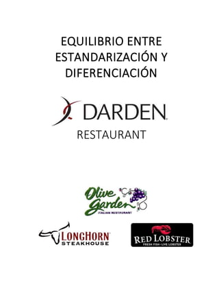 Darden Restaurant, Fundamentos de marketing. Slide 1