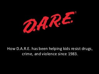 How D.A.R.E. has been helping kids resist drugs,
crime, and violence since 1983.
 