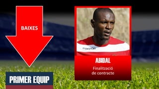 PRIMER EQUIP
BAIXES
ABIDAL
Finalització
de contracte
 