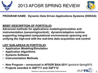 Darema - Dynamic Data Driven Applications Systems (DDDAS) - Spring ...
