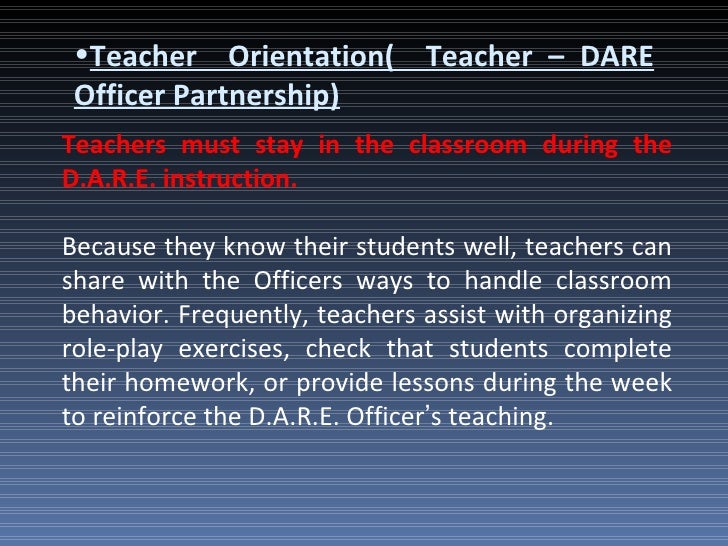Dare program presentation