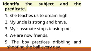Sentence and non-sentence (Dare+to+Fly,+Dare+to+Learn.pptx