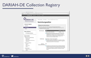 DARIAH-DE Collection Registry
 