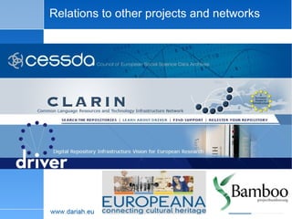 Relations to other projects and networks 