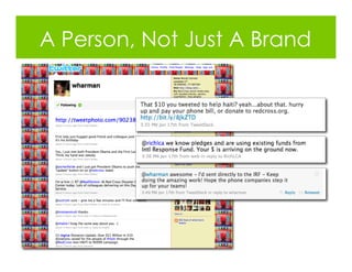 A Person, Not Just A Brand
 