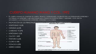 CUERPO HUMANO WANG Y COL. 1992
•

•
•
•
•
•
•
•

•
•
•

 