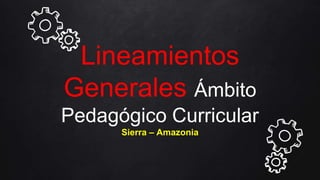 Lineamientos
Generales Ámbito
Pedagógico Curricular
Sierra – Amazonia
 