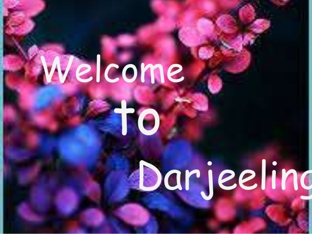 Welcome
to
Darjeeling
 