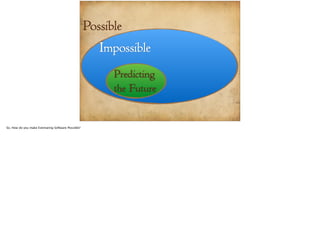 Possible 
Impossible 
Predicting 
the Future 
 