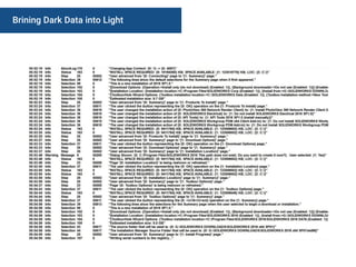 Brining Dark Data into Light
 