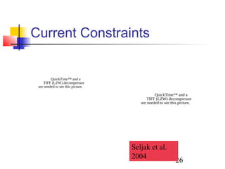26
Current Constraints
QuickTime™ and a
TIFF (LZW) decompressor
are needed to see this picture.
Seljak et al.
2004
QuickTime™ and a
TIFF (LZW) decompressor
are needed to see this picture.
 