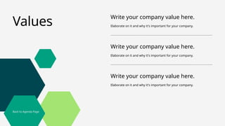 Dark Green Corporate Geometric PPTx template | PPTX