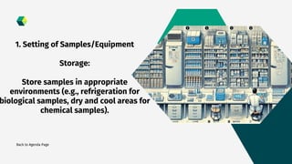 Scale Sample Packet Storage Setting and handling of samples equipment | PDF
