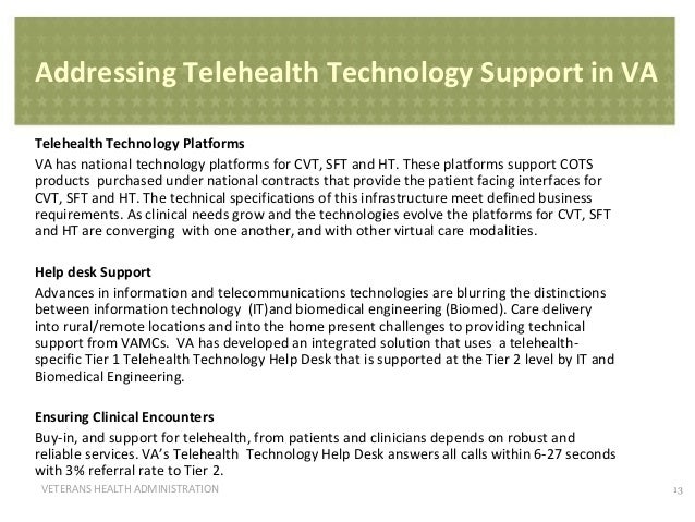 Telehealth Services In The Department Of Veterans Affairs