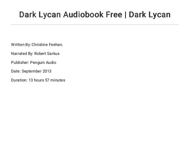 dark lycan audiobook free dark lycan