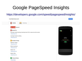 Google PageSpeed Insights
https://developers.google.com/speed/pagespeed/insights/
 
