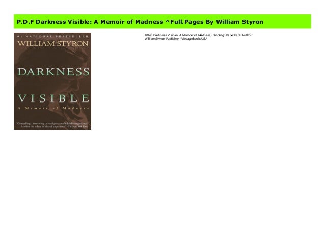 Styron darkness visible