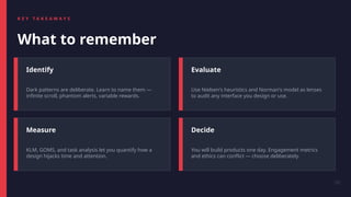 Understanding Dark Patterns in UX Design: Ethics and Impact | PPTX