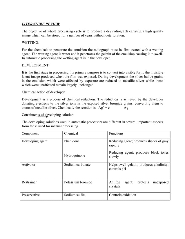 Darkroom procedures during Radiography PDF
