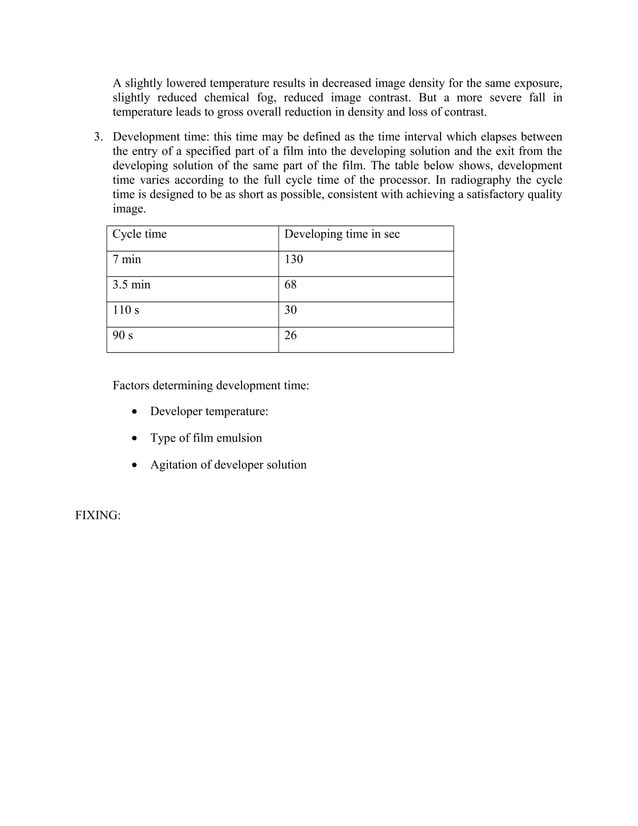 Darkroom procedures during Radiography PDF