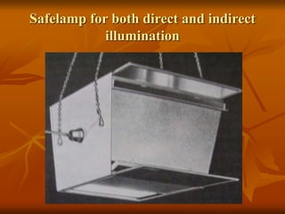 Safelamp for both direct and indirect
illumination
 