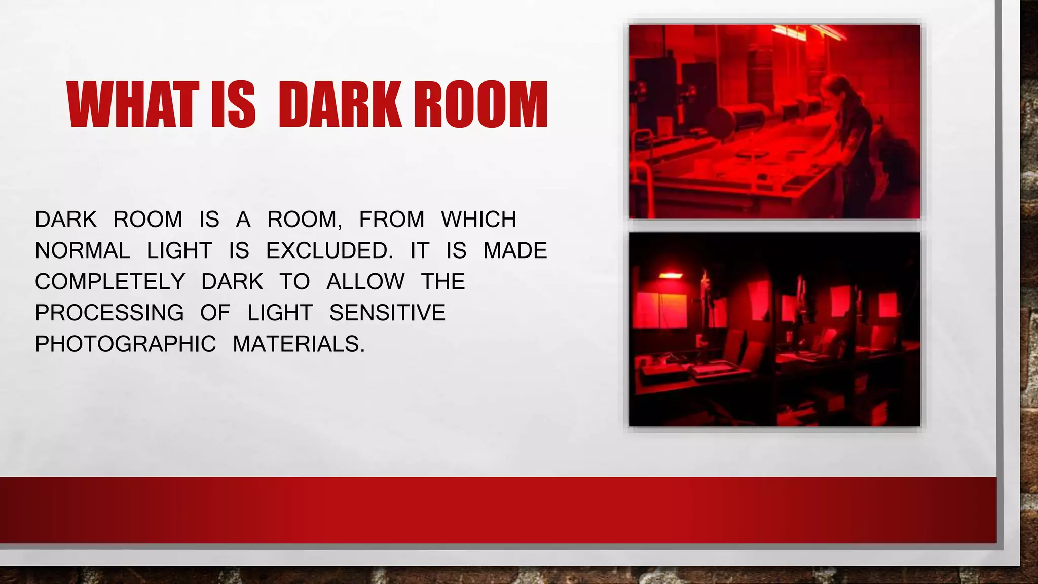 Dark room and 35mm film | PPTX
