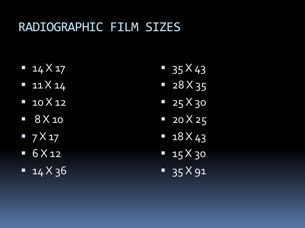 Dark room procedures