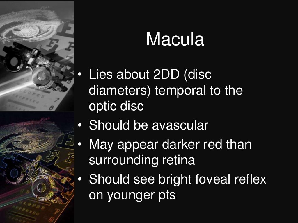 Dark room tests in ophthalmology