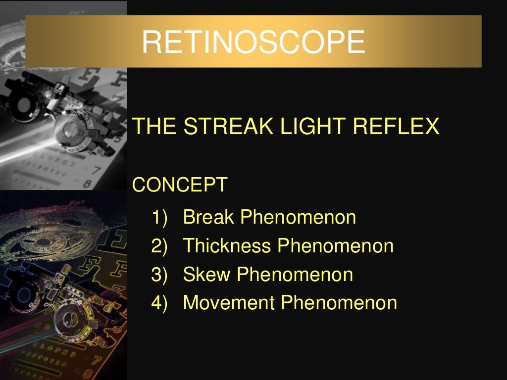Dark room tests in ophthalmology